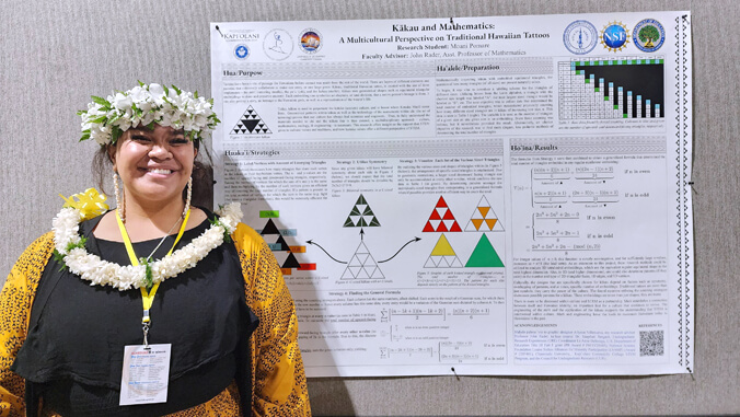 Kapiʻolani CC student earns national award blending Hawaiian culture and math